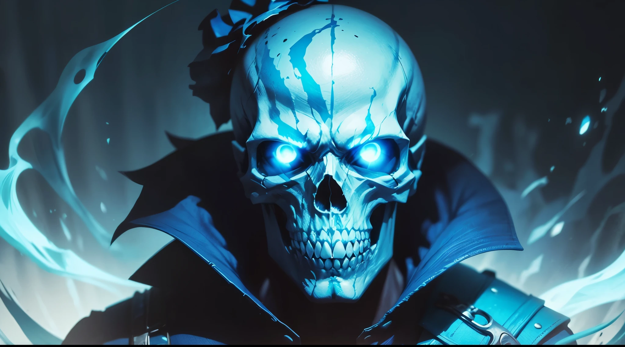 blue skull