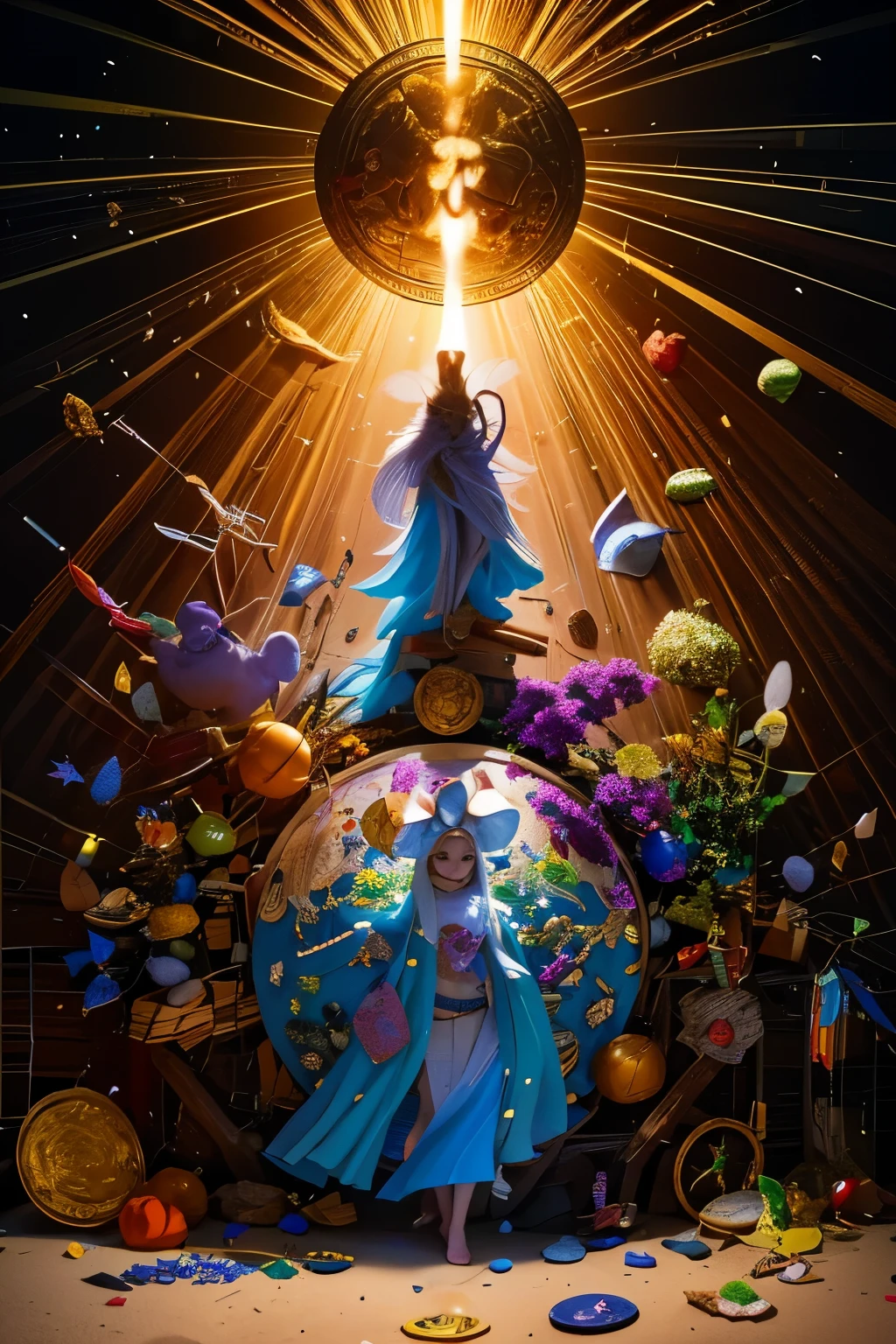 And the lord of creation called out to his meekest creation the diminutive door mouse and said "Go out and strike the mighty gong of the world with all your might, and the door mouse did as he was commanded and crept out of his safe hiding hole along his way to his favorite seed feeding grounds he crept up to the nearest fruiting bush nibbled on a group of seeds one of which fell to the ground with the slightest tremor upon a small pebble and started the mightiest roar of existence and sound from that worldly bell.
