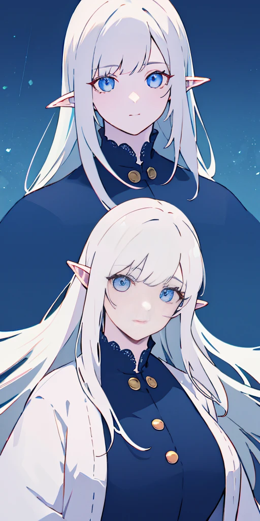 Big ,blue skin color,white hair,blue ayes,pointy ears, hyper realistic, Ultra detail, high res