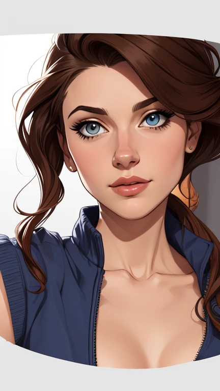 estilo de desenho animado:1.2), mulher Imagem de desenho animado de uma mulher , roupas sensuais , garota super fofa, cartoon style illustration, estilo de arte dos desenhos animados, estilo de arte dos desenhos animados, digital illustration style, design de personagens altamente detalhado, arte digital detalhada fofa, City fan art, design de personagem retrato, beautiful digital illustration, retrato de alta qualidade, arte em quadrinhos, retrato do design do personagem, white background Buso without clothes and medium breasts female character from The Lord of the Rings