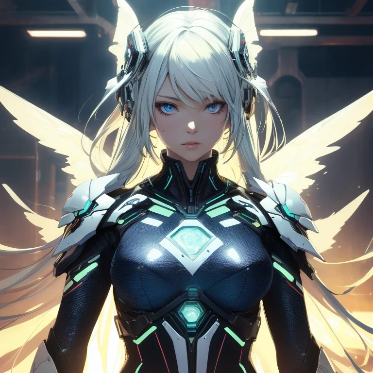 Translucent ethereal mechanical girl，Future Angel Mechanical Joint，translucent mechanical wing，High-resolution portraits with vibrant colors and intricate details,great art. (best quality,4K,8K,High resolution,masterpiece:1.2),super detailed,(actual,lifelike,lifelike:1.37),high dynamic range,ultra high definition,studio lighting,Ultra-fine coating,sharp focus,Physically based rendering,extremely detailed description,professional,bright colors,Bokeh,sportswear,concept artist