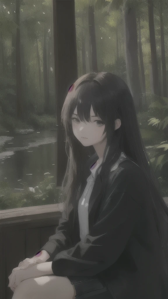 (masterpiece, highest quality:1.4), 1 girl, looking at the viewer,
(wavy hair:0.8), long hair,
(in front), river, forest,
{Upper body|cowboy shot},
{night|morning|night明け},
{indoors|outdoor},
{sitting|Are standing|ground},