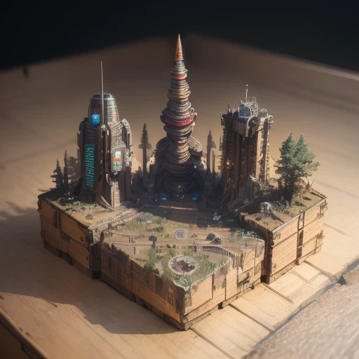 6598年Mars realistic model, (bifurcation, original photo, best quality, masterpiece:1.4),SteampunkCyberpunk6820 City,(CyberpunkMars light:1.3), Mars (related to land),(in a small nature box:1.3),Isometric, small nature, landscape on foundation,landscape,