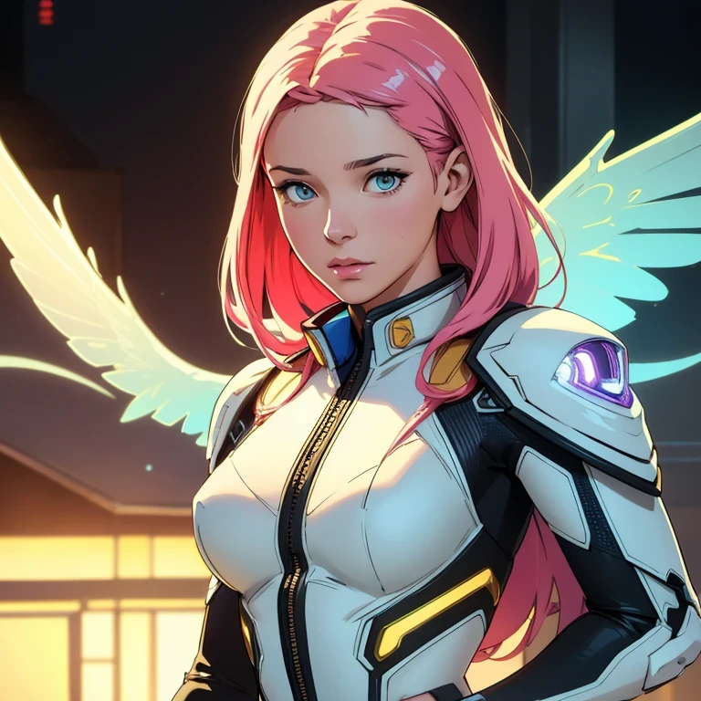Translucent ethereal mechanical girl,Future Angel Mechanical Joint,translucent mechanical wing,High-resolution portraits with vibrant colors and intricate details,great art. (best quality,4K,8K,High resolution,masterpiece:1.2),super detailed,(actual,lifelike,lifelike:1.37),high dynamic range,ultra high definition,studio lighting,Ultra-fine coating,sharp focus,Physically based rendering,extremely detailed description,professional,bright colors,Bokeh,sportswear,concept artist