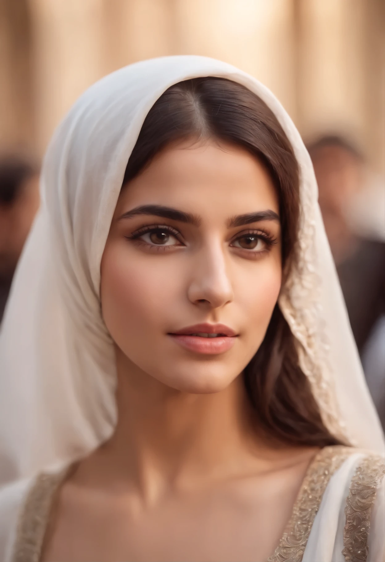 Arab young girl braless