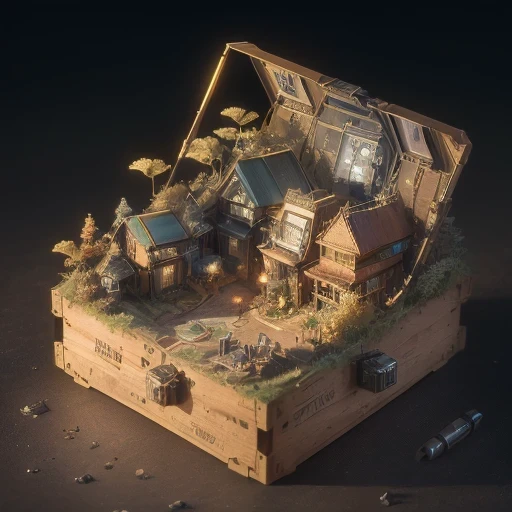6598年Mars realistic model, (bifurcation, original photo, best quality, masterpiece:1.4),SteampunkCyberpunk6820 City,(CyberpunkMars light:1.3), Mars (related to land),(in a small nature box:1.3),Isometric, small nature, landscape on foundation,landscape,
