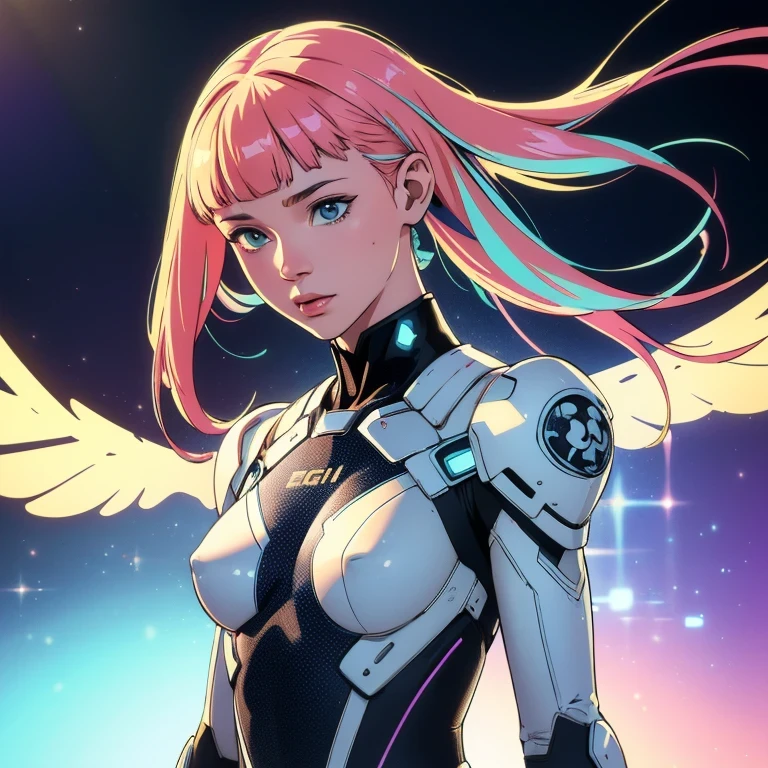 Translucent ethereal mechanical girl，Future Angel Mechanical Joint，translucent mechanical wing，High-resolution portraits with vibrant colors and intricate details,great art. (best quality,4K,8K,High resolution,masterpiece:1.2),super detailed,(actual,lifelike,lifelike:1.37),high dynamic range,ultra high definition,studio lighting,Ultra-fine coating,sharp focus,Physically based rendering,extremely detailed description,professional,bright colors,Bokeh,sportswear,concept artist
