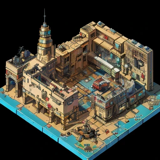 3598 lithium battery Mars realistic model, (original photo, best quality, masterpiece:1.4),Steampunk Cyberpunk 6820 Isometric City,(CyberpunkLithium Star light:1.3), Lithium Star (related to land),(in a Isometric:1.3),Isometric, (((Isometric)))