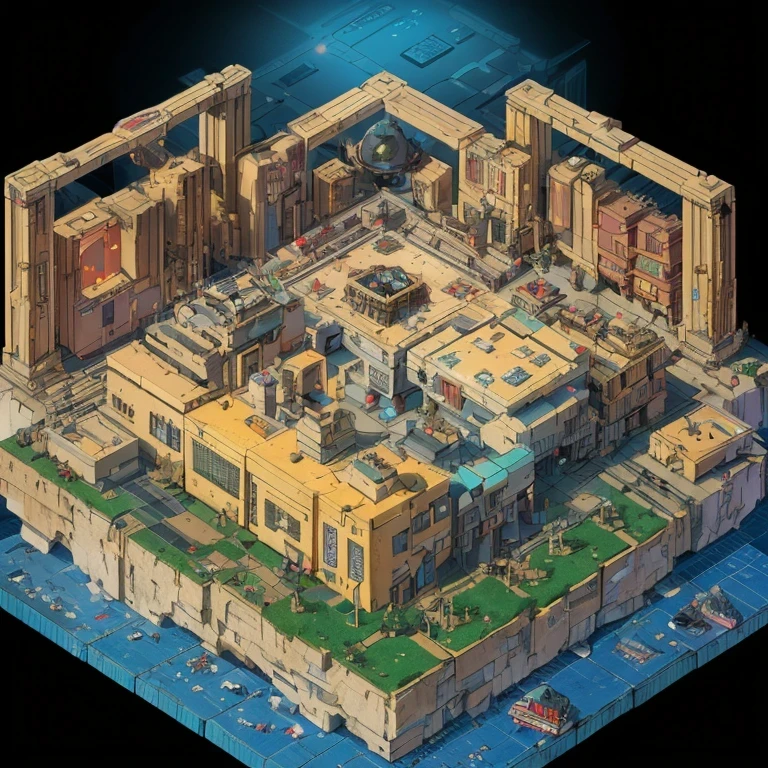 3598 lithium battery Mars realistic model, (original photo, best quality, masterpiece:1.4),Steampunk Cyberpunk 6820 Isometric City,(CyberpunkLithium Star light:1.3), Lithium Star (related to land),(in a Isometric:1.3),Isometric, (((Isometric)))
