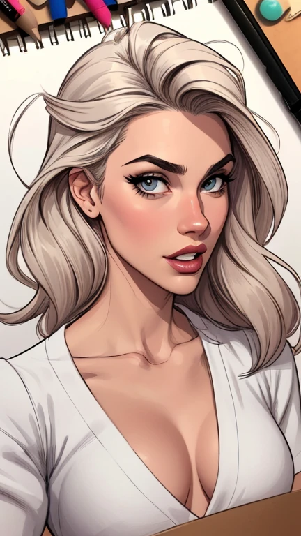 estilo de desenho animado:1.2), fundo branco mulher Imagem de desenho animado de uma mulher , roupas sensuais , garota super valente destemida , cartoon style illustration, estilo de arte dos desenhos animados, estilo de arte dos desenhos animados, digital illustration style, design de personagens altamente detalhado, arte digital detalhada fofa, City fan art, design de personagem retrato, beautiful digital illustration, retrato de alta qualidade, arte em quadrinhos, retrato do design do personagem, white background Buso without clothes and medium breasts female character everyone in Scream the movie actresses