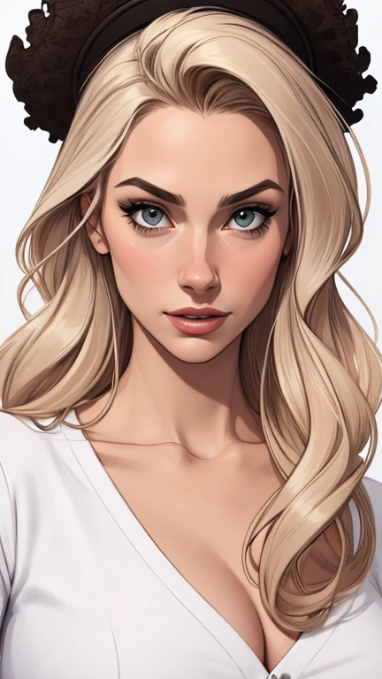 estilo de desenho animado:1.2), mulher Imagem de desenho animado de uma mulher , roupas sensuais , garota super fofa, authoritarian would be facial expressioncartoon style illustration, estilo de arte dos desenhos animados, estilo de arte dos desenhos animados, digital illustration style, design de personagens altamente detalhado, arte digital detalhada fofa, City fan art, design de personagem retrato, beautiful digital illustration, retrato de alta qualidade, arte em quadrinhos, retrato do design do personagem, white background Buso without clothes and medium breasts female character everyone in Scream the movie actresses