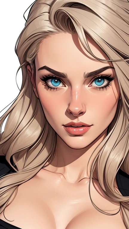 Personagem viking com marcas de guerras Imagem de desenho animado de uma mulher .cartoon style illustration, estilo de arte dos desenhos animados, estilo de arte dos desenhos animados, digital illustration style, design de personagens altamente detalhado, arte digital detalhada coragem, Forest fan art, Design de personagens de retrato, beautiful digital illustration, retrato de alta qualidade, Arte em quadrinhos, mulher jovem cabelo com transas lindas . Beautiful outlined eyes Medium large bust and wonderful sensual clothes. expression of sexual desire image from the waist to the head illustration