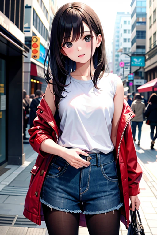 Two-dimensional beautiful girl　high resolution　street snap　gal