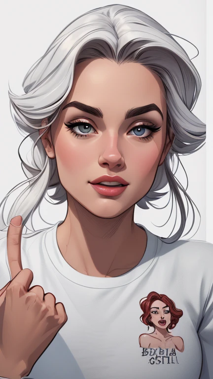 estilo de desenho animado:1.2),  fundo branco mulher Imagem de desenho animado de uma mulher , roupas sensuais , garota super valente destemida , cartoon style illustration, estilo de arte dos desenhos animados, estilo de arte dos desenhos animados, digital illustration style, design de personagens altamente detalhado, arte digital detalhada fofa, City fan art, design de personagem retrato, beautiful digital illustration, retrato de alta qualidade, arte em quadrinhos, retrato do design do personagem, white background Buso without clothes and medium breasts female character everyone in Scream the movie actresses