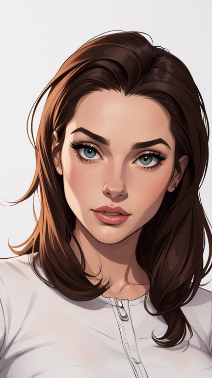 estilo de desenho animado:1.2), mulher Imagem de desenho animado de uma mulher , roupas sensuais , garota super de prazer sexual, authoritarian would be facial expressioncartoon style illustration, estilo de arte dos desenhos animados, estilo de arte dos desenhos animados, digital illustration style, design de personagens altamente detalhado, arte digital detalhada fofa, City fan art, design de personagem retrato, beautiful digital illustration, retrato de alta qualidade, arte em quadrinhos, retrato do design do personagem, white background Buso without clothes and medium breasts female character everyone in Scream the movie actresses