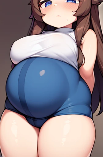 pregnant with many girls, Have cat ears,Pregnant, birth, work、A belly so huge that it can't exist in reality、Belly on the verge of bursting、Looks very painful、small face、Giant belly、Big belly、、masterpiece、embarrassed look、Are fat、Belly bigger than body、Exposed、big breasts