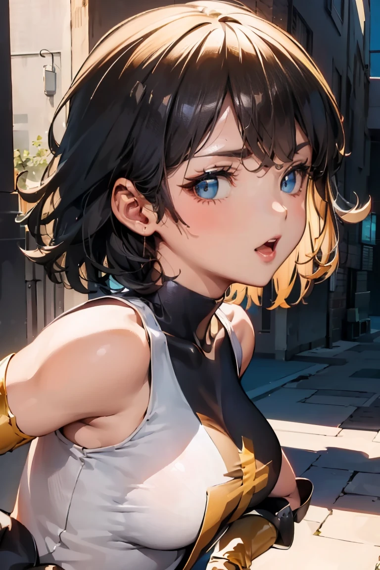 (((beautiful))), (((leotard, レースのleotard, 光沢のある長袖leotard))), ((Black Hair, parted bangs, forehead, ponytail)), One Woman, Waistline, Narrow waist, Glowing Skin, (((Intricate details))), High resolution, ((Intricate details, Ultra-detailed)), whole body, Are standing, (looking at viewer, look at viewer), Red cheeks, smile, gym,
