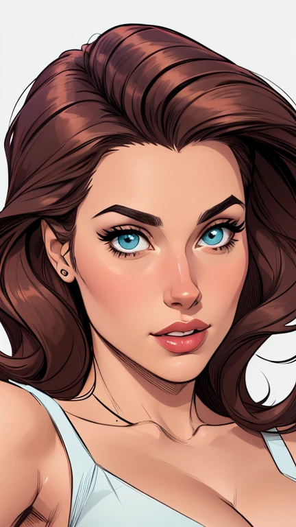 estilo de desenho animado:1.2), fundo branco mulher Imagem de desenho animado de uma mulher , roupas sensuais , garota super valente destemida , cartoon style illustration, estilo de arte dos desenhos animados, estilo de arte dos desenhos animados, digital illustration style, design de personagens altamente detalhado, arte digital detalhada fofa, City fan art, design de personagem retrato, beautiful digital illustration, retrato de alta qualidade, arte em quadrinhos, retrato do design do personagem, white background Busty without clothes and medium breasts female character cast of friends with 80's clothes and 80's hair style Cartoon pin UP sensual