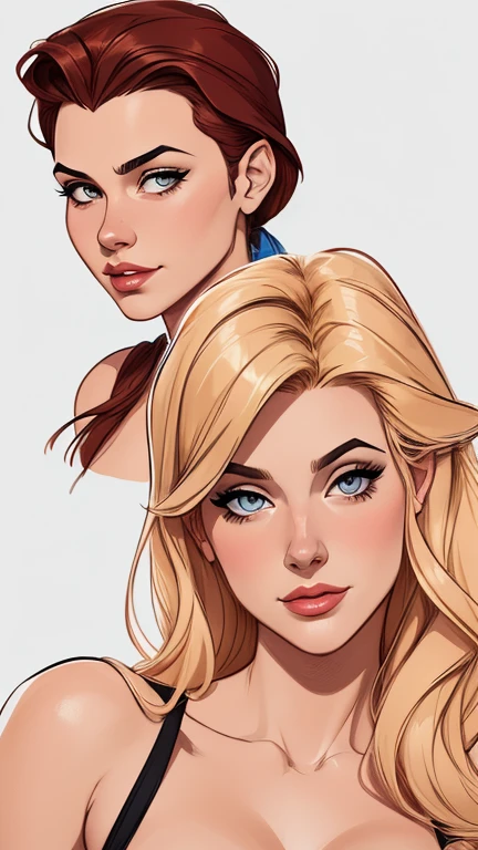 estilo de desenho animado:1.2), draw ART Artline fundo branco mulher Imagem de desenho animado de uma mulher , roupas sensuais , garota super valente destemida , cartoon style illustration, estilo de arte dos desenhos animados, estilo de arte dos desenhos animados, digital illustration style, design de personagens altamente detalhado, arte digital detalhada fofa, City fan art, design de personagem retrato, beautiful digital illustration, retrato de alta qualidade, arte em quadrinhos, retrato do design do personagem, white background Busty without clothes and medium breasts female character cast of friends with 80's clothes and 80's hairstyle Cartoon style