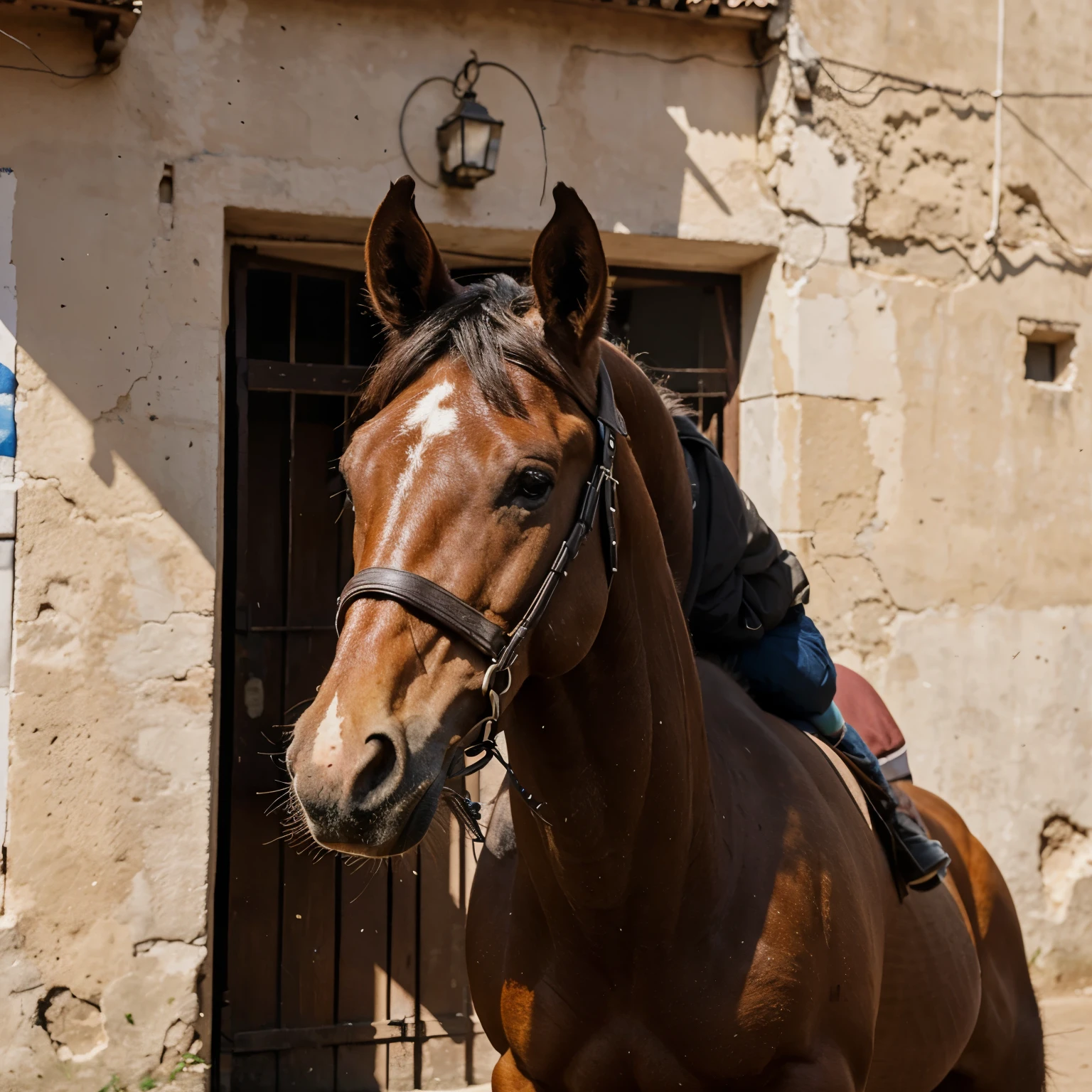 Caballo de amarreto
