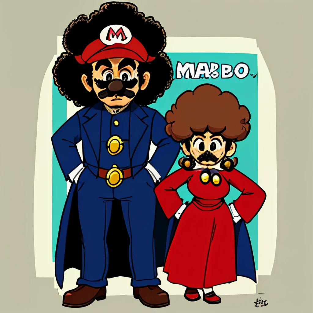 Mexican carpenter, who is short, who has a mustache, who is 58 years old, who has curly hair almost like a cropped afro, who wears an overcoat like Mario Bros.