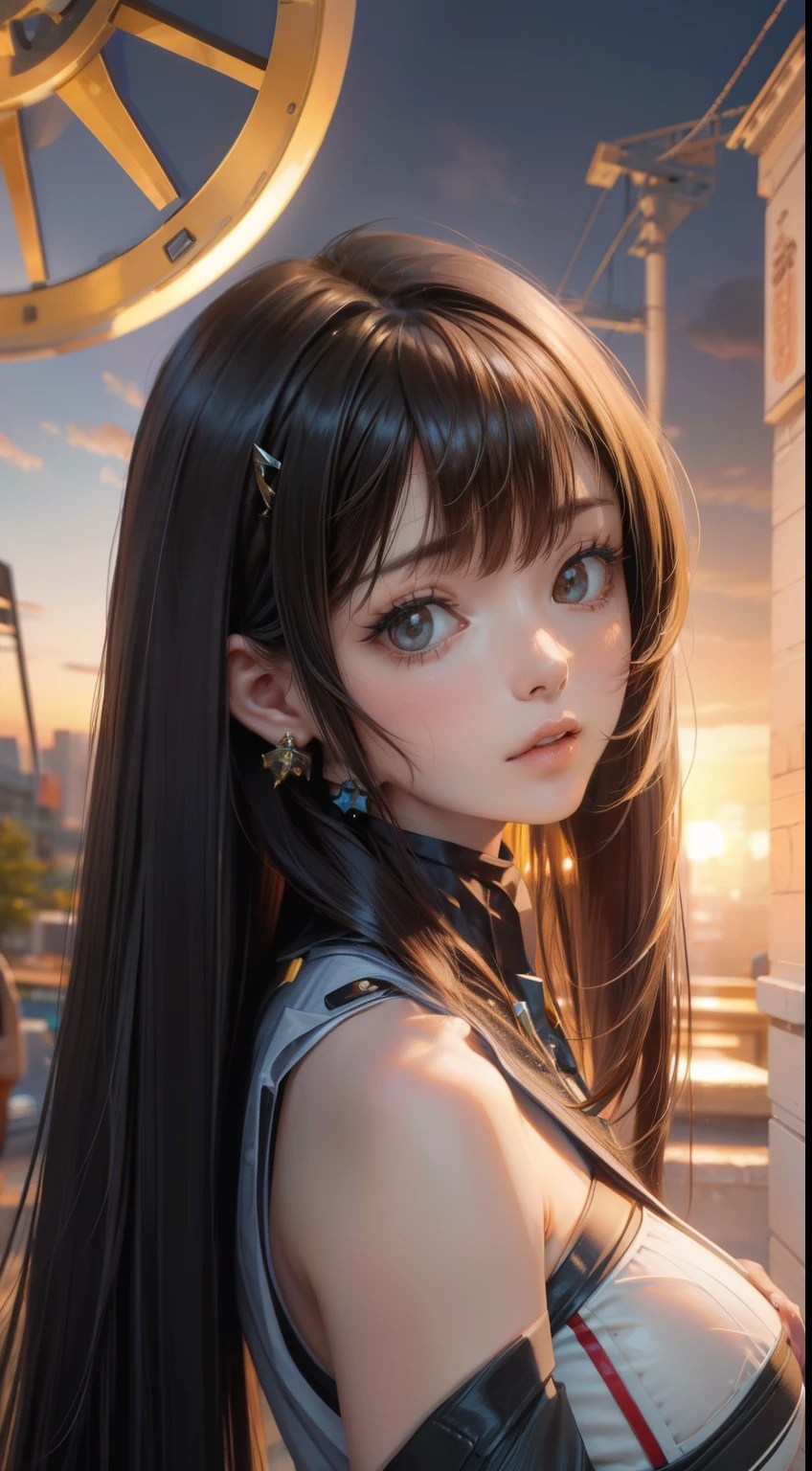 1 girl,(highly detailed skin),crooked,,beautiful胸,big breasts,pale skin,pointed chest,erect nipples,(fantasy art,best image quality,surrealist portrait,(8K),Super realistic,最high quality, high quality, High resolution, high quality texture,high detail,beautiful,Detailed,Very detailed CG,Detailedテクスチャー,realistic expression of face,masterpiece,sense of presence,dynamic,bold),long hair,(super thin hair),(super soft hair),(ultra straight hair:1.5),long flowing bangs,extra light coppery amber hair,hair above one eye、全naked、naked、naked体、full nude、whole body、sweaty, pale skin、smile、show off your cleavage、pink nipples、perfect proportions、perfect beauty、The cutest in the world、young woman、ephemeral、kind、sexy look、Trance expression、The moment of climax、Cumming face、facing forward、viewers are watching、seduce the viewer、cherry blossom princess、I