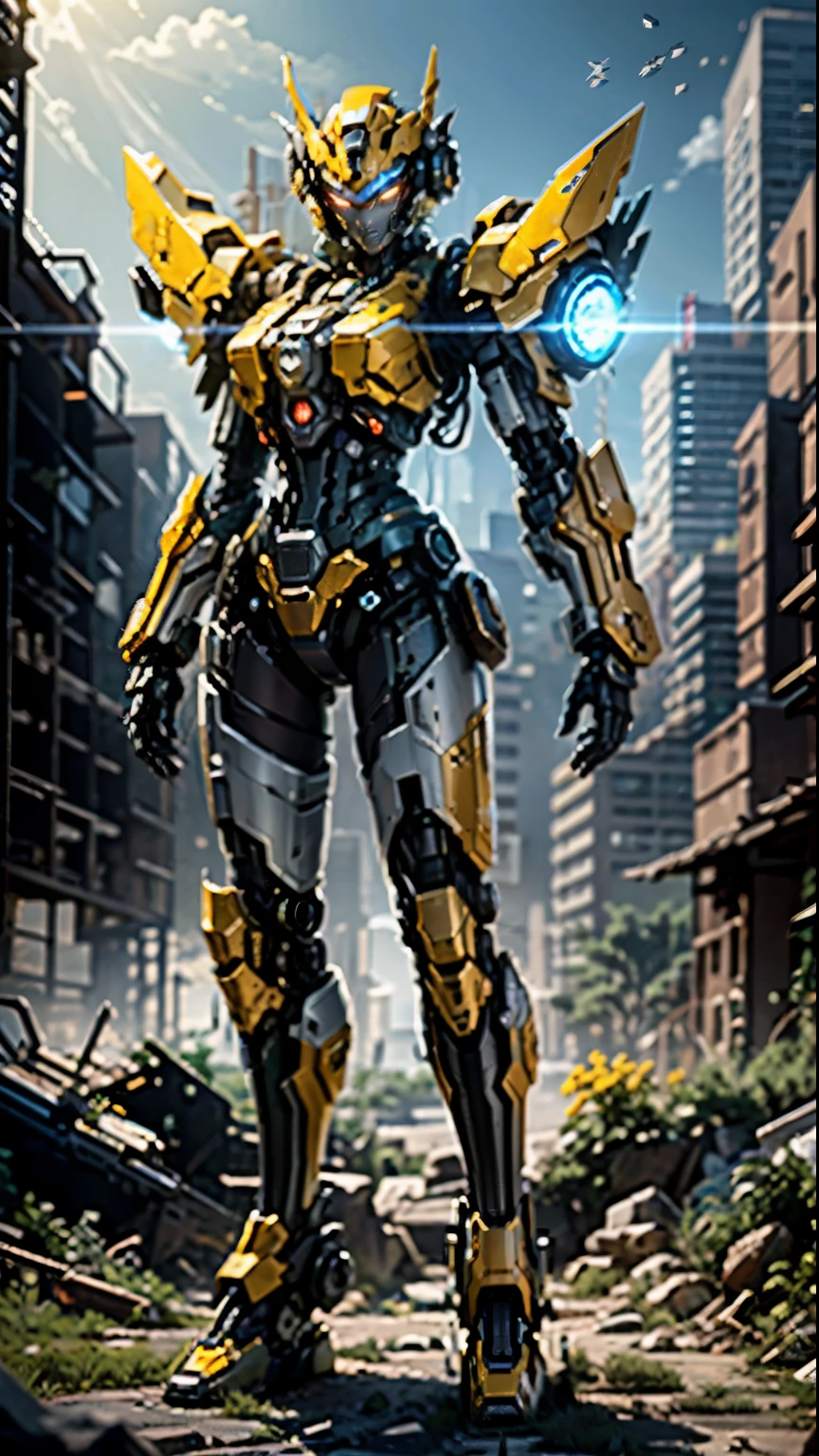 ((Best quality)), ((masterpiece)), (highly detailed:1.3), 3D,Shitu-mecha, beautiful cyberpunk women with her mecha in the ruins of city from a forgoten war, ancient technology,HDR (High Dynamic Range),Ray Tracing,NVIDIA RTX,Super-Resolution,Unreal 5,Subsurface scattering,PBR Texturing,Post-processing,Anisotropic Filtering,Depth-of-field,Maximum clarity and sharpness,Multi-layered textures,Albedo and Specular maps,Surface shading,Accurate simulation of light-material interaction,Perfect proportions,Octane Render,Two-tone lighting,Low ISO,White balance,Rule of thirds,Wide aperature,8K RAW,Efficient Sub-Pixel,sub-pixel convolution,luminescent particles,light scattering,Tyndall effect