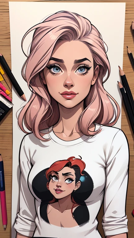 Personagens femininas Anjos  animado:1.2), mulher Imagem de desenho animado de uma mulher , roupas sensuais , garota super fofa, cartoon style illustration, estilo de arte dos desenhos animados, estilo de arte dos desenhos animados, digital illustration style, design de personagens altamente detalhado, arte digital detalhada fofa, City fan art, design de personagem retrato, beautiful digital illustration, retrato de alta qualidade, arte em quadrinhos, retrato do design do personagem, white background Buso without clothes and medium breasts 