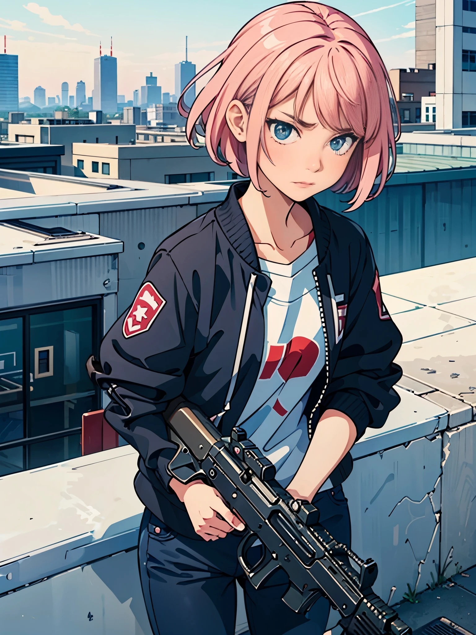 (pants, assault rifle)