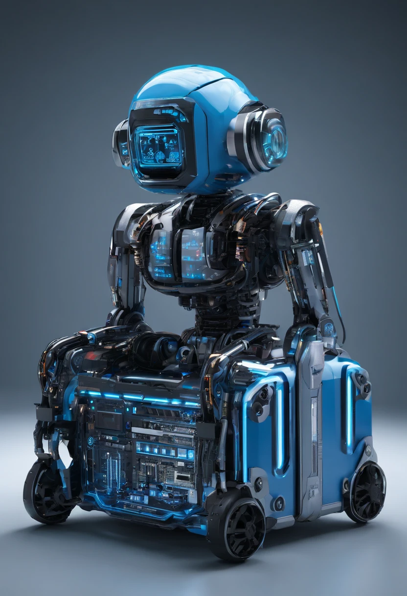 suitcase, modern suitcase, HD, technology, Bluetooth, using GPS and phone, has an alarm and password, example like blue smart