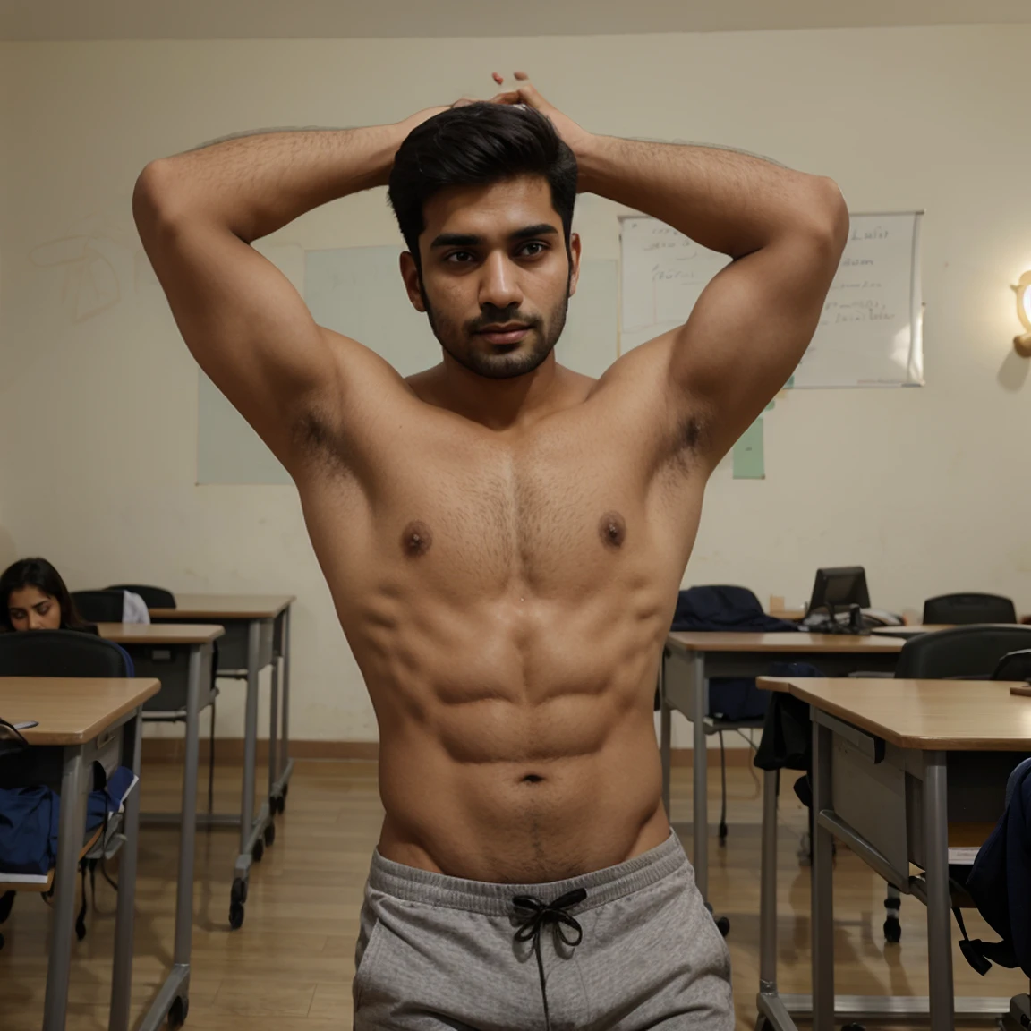 Handsome Pakistani slim boy, in class, average slim body type, no beared on face 