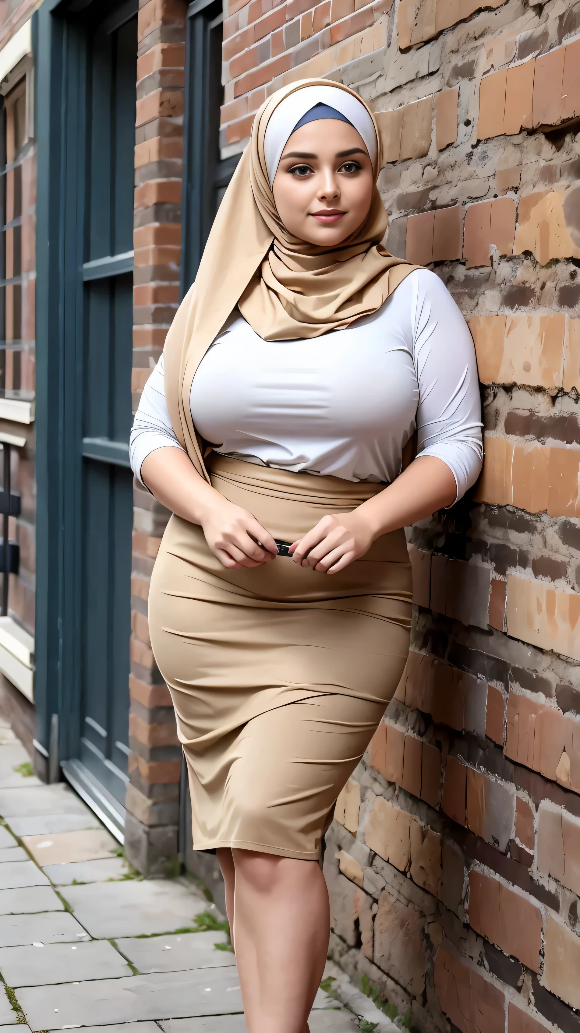 ((best quality)), ((masterpiece)), (detailed), perfect face, araffe woman thick and thight long pants posing for a picture, curvy model,, curvy hourglass figure, sexy longest hand t-shirt, thicc, beautiful full body shot, soft curvy shape, in a longest hand t-shirt, a beautiful woman , bbwchan, , armpits, there is a old woman posing in a dark room with a maroon burka clothes , 43 years old, thick body, beautiful thick female, wide hips, thick legs, she has a jiggly fat round belly, thick thighs, curvy hourglass figure, thicc, curvy model, widest hips, hyperrealistic full figure, bbwchan, voluptuous body, thick, tattooed body, tattooed hands, hena on arm, hena in belly, Burka girl, muslim clothes, 43 years old woman. Burka chubby woman, chubby cheeks, wearing a sneakers, bob hairstyle, thick neck, short neck, there is a woman random pose red-brown hijab, bbwchan, thicc, brown hijab outfit, brown hijab fashion model, korean girl, korean woman, wearing brown robe, full length shot, alluring plus sized model, japanese goddess, clothed in hooded, voluptuous and arousing, portrait shot, curvy model, voluptuous body, wonderful, nene tanaka body , bbwchan, The overall atmosphere is smooth , haunting illustrations, extremely high-resolution details, photographic, realism pushed to extreme, fine texture, 4k, ultra-detailed, high quality, high contrast, red sneakers , cold atmosphere ,, 8k resolution , ultra-detailed resolution , wearing long thight pants, random pose with full body , full body, diamond necklace , wearing a watch , thick arm, thick cheeks , wearing a gold Bracelet