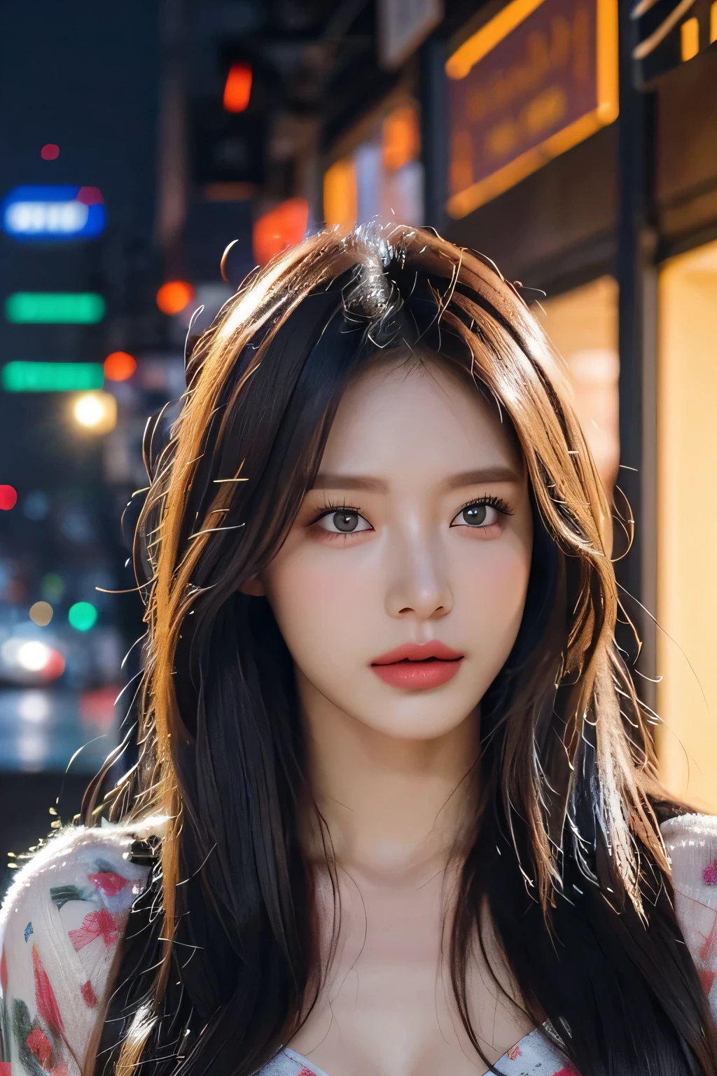 High-quality work,Realistic works,Super premium graphics,8K HD CG works,high quality graphics,High-definition and exquisite CG works,10x pixels,Ultra-fine details:1.1,Advanced technical details:1.1Realistic photo effects,Interior lighting effects:1.5,natural soft light:1.5. Light effect(Virtual light effects:1.8),ultra high resolution,shining dress,sliver long hair,silber hair,transparenthair,high detailed hair(Quality hair details:1.1)Clear eyes,Double eyelids look good,Sharp eye makeup, Create exquisite eyelash makeup, tthin eyebrows, Ultra-detailed eyes,a tall nose, lovely red lips, rosey cheeks, With delicate makeup on her face , pretty face, The face shape is perfectly proportioned,(Advanced facial details:1.1)beauty,centered,looking at the camera,approaching perfection,dynamic, in the cyberpunk city, looking at viewer, moonlight,highly detailed,digital painting,artstation,concept art,smooth,sharp focus,illustration,art by Carne Griffiths and Wadim Kashin . energetic brushwork, bold colors, abstract forms, expressive, emotional, official art,unity 8k wallpaper,ultra detailed,beautiful and aesthetic,masterpiece,best quality,(zentangle, mandala, tangle, entangle),(fractal art:1.3),1girl,medium breasts,extremely detailed,dynamic angle,((cowboyshot)),the most beautiful form of chaos,elegant,a brutalist designed,vivid colours,romanticism,by james jean,roby dwi antono,ross tran,francis bacon,michal mraz,adrian ghenie,petra cortright,gerhard richter,takato yamamoto,ashley wood,atmospheric,ecstasy of musical notes,streaming musical notes visible,,Women's artwork,Dress full body video,Realism,Amazing Cleavage,My eyes are very bright today