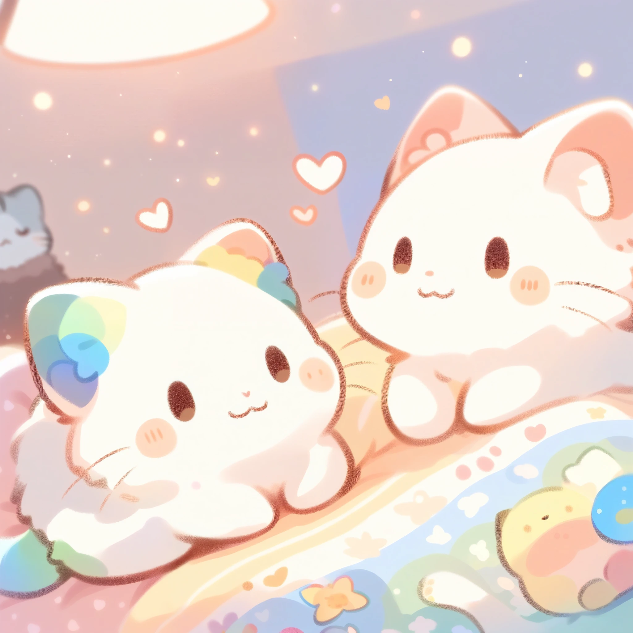 cuteAn illustration,Catの幼稚園,Catの親子:animal:cute:Snuggle up close:sleep:comfortable and warm:looks happy,An illustration,pop,colorfulに,color,dim,lamp light,Catの親子が眠っています:dream happy dreams,The room is warm and full of happiness,,colorful,fancy,fantasy,patchwork:quilt,Detailed details,fluffy,randolph caldecott style,Cat,最高にcuteCat,fluffyCat,豊富なcolor,Cast colorful spells,concentrate,Optimal configuration,perfect composition,accent,子供が喜ぶAn illustration,For children,Feel warm,wonderful like a dream,幸せで楽しそうなCat達,Children's Toys,dance,The kids&#39;my room,group photo,a bit,Cast colorful spells,Sparkling,heart