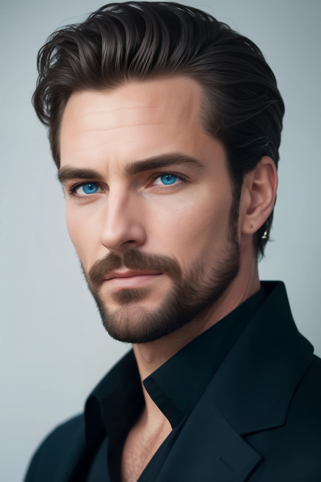 In the realm of digital artistry, the exceptional talent of Galen Dara shines through in her creation of a mesmerizing avatar portrait. This stunning image portrays a man of extraordinary presence, his countenance exuding an air of enigmatic fascination. The focus of the composition lies on his commanding visage, which showcases a ruggedly handsome face accentuated by a single, elegantly curved horn that gracefully emerges from his noble forehead.
One's attention is instantly drawn to his piercing blue eyes, which seem to possess an ethereal brilliance, intensified by the long, dark lashes that delicately frame them. The intensity of his gaze appears to penetrate the viewer's very soul, leaving an indelible impression.
To further enhance his mystique