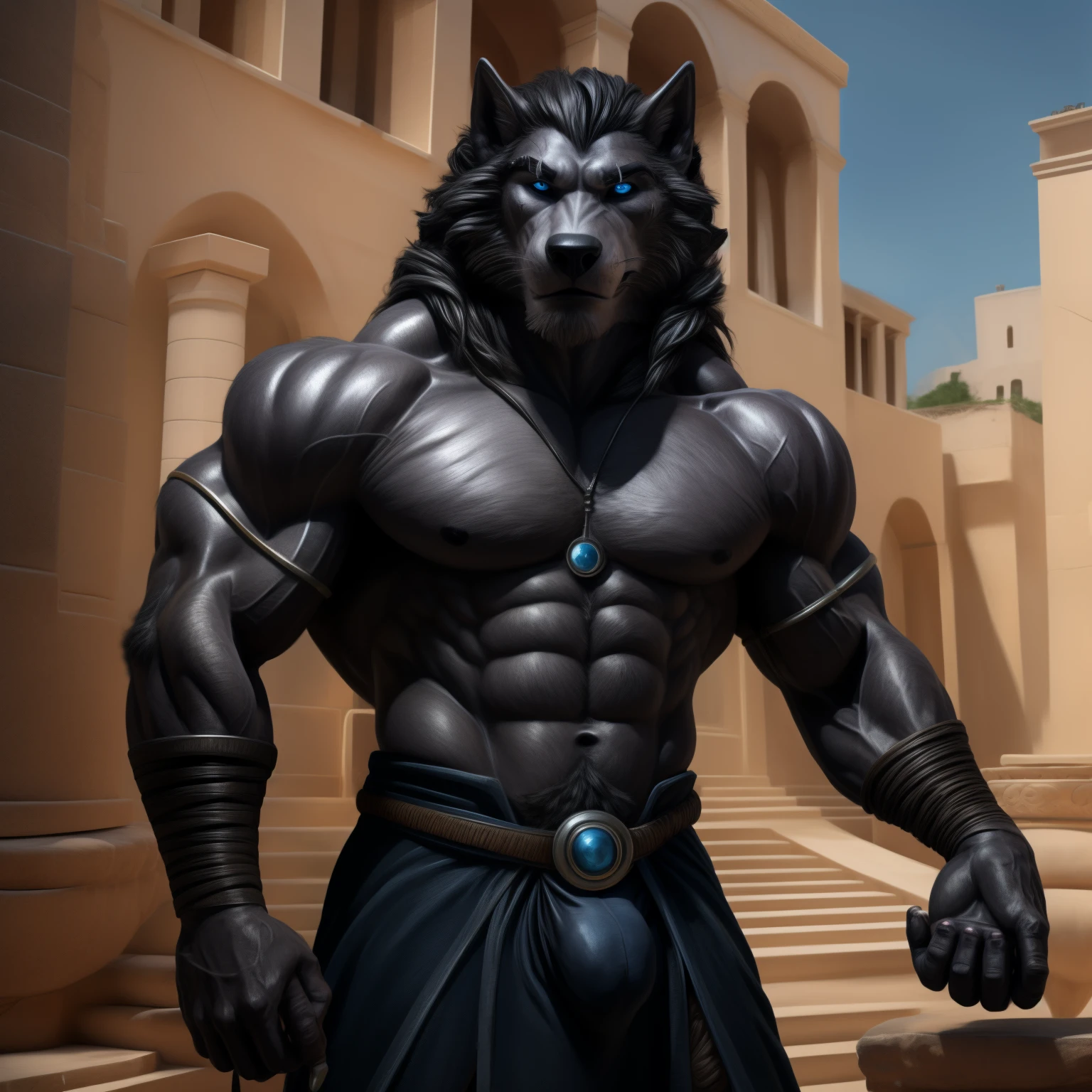In the anthropological study of mythical beings, the peludo lobo, or white and black haired wolf, is a fascinating subject. This muscular figure stands proudly in a crowded place, his fur a mix of soft white and sleek black strands that gleam under the sun. His large, blue eyes shine with intelligence and a hint of mischief, as he gazes directly at the viewer, a slight bead of perspiration forming on his forehead.
Desnudo and una rosa grande in hand, he displays his well-defined abs and pene grande with an air of confidence and sex appeal. His body, a testament to strength and power, is a sight to beh
