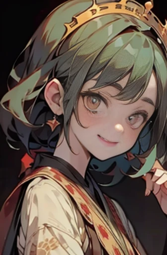 masterpiece, highest quality, 8K, 18-year-old, photobrute, absurd, award-winning portraits, smile, smile, Pure, Italian, Elegant vibrant green dress, spring, Orchard in full bloom, string, Famous singer, cute, fit, healthy, Lovely