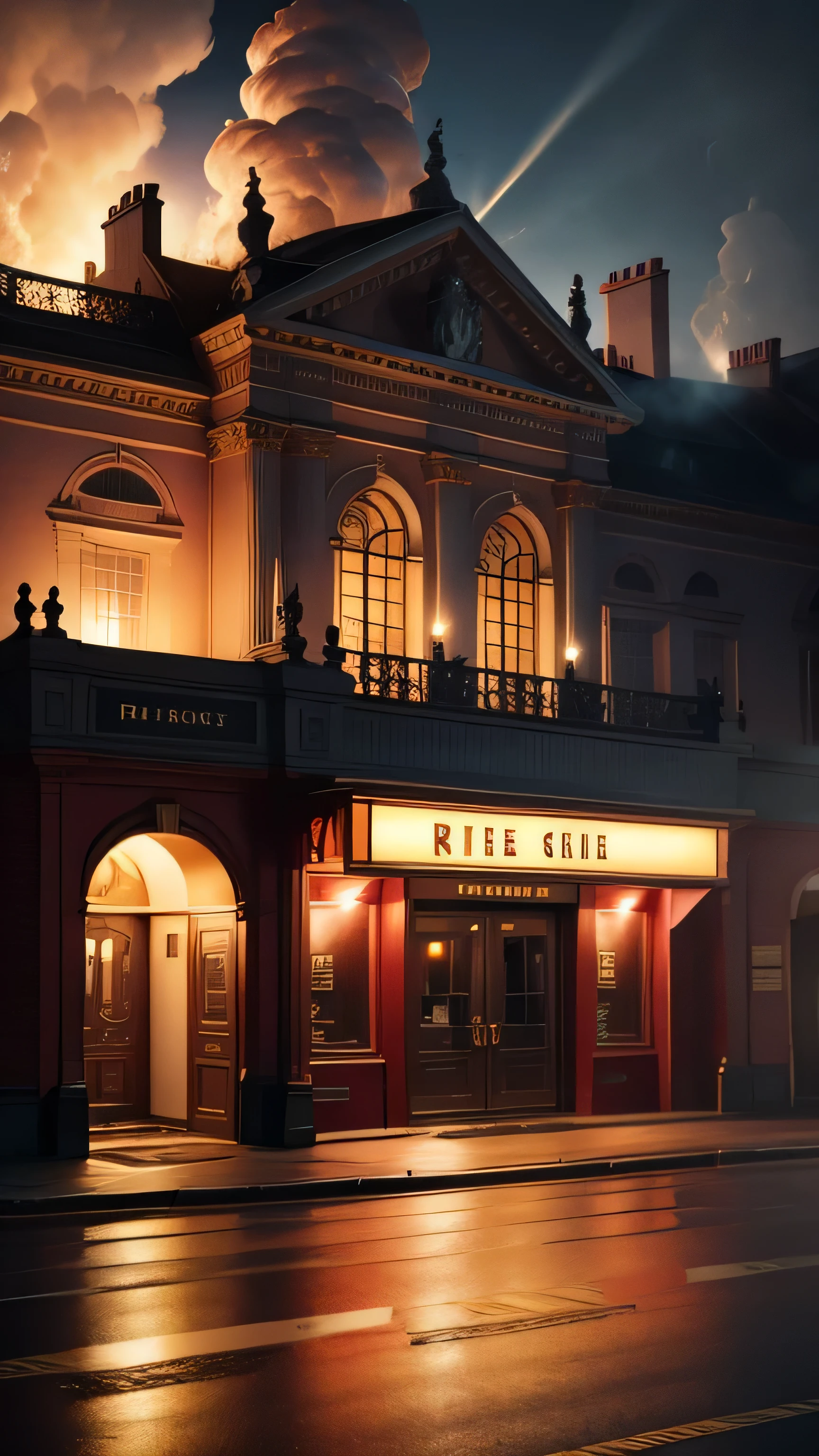 ritz cinema fire, 8k, high quality