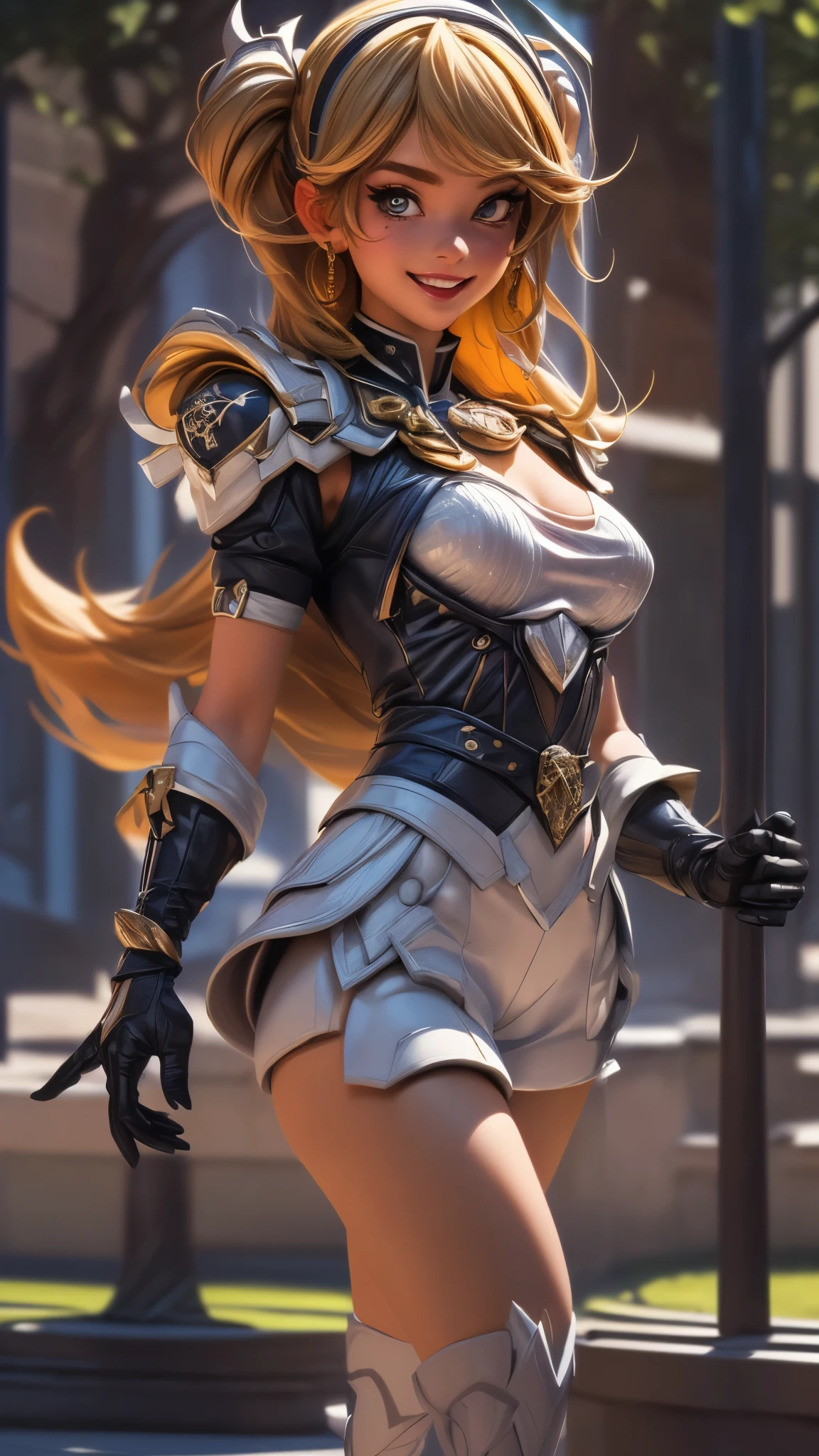 (best quality,4k,8k,highres,masterpiece:1.2),ultra-detailed, College Girl walking around college campus, strutting her stuff, Smiling and laughing, Flirting with the viewer, HDR, 8k, absurdres, cinestill 800, sharp focus, add_detail:3 (solo woman) anime Villainess
