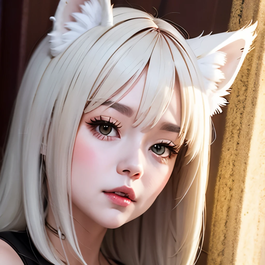 Colorful hair and colorful dress in anime ((cat-eared 1girl)),   pastel vivid, rossdraws cartoon vivid, anime style 4k, beautiful anime portrait, artgerm colorful!!!、! dream art germ, beautiful anime, cat ear 1girl, anime style digital art, anime art wallpaper 4k, anime art wallpaper 4k, digital anime art, highly detailed art germ, ,  full body, sitting in her office, white hair, front view, smirking,