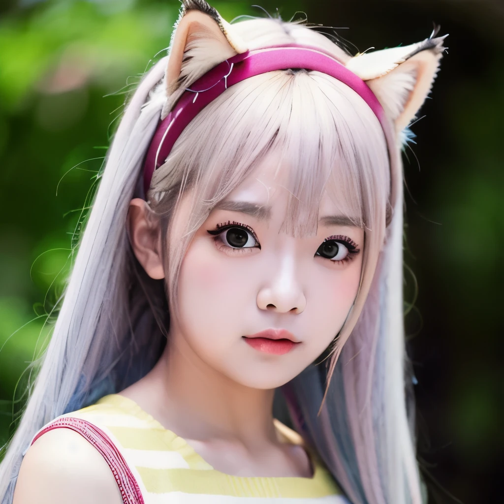 (masterpiece, best quality:1.2), Emoticon packages,red eyes,white hair,fox ears,pitiful,blush,looking down