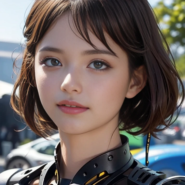 (highest quality、4k、8k、High resolution、masterpiece: 1.2)、Super detailed、(real、photorealistic、photorealistic: 1.37)、Dystopia、Future、robot、Jellyfish type、mechanical、collapse、Dramatic destruction、mechanical、 metallic、huge、aggression、controlled、background、garden、One beautiful young woman、彼女の優雅な姿を完璧に強調するFutureなスーツを着て、Standing in front of an audience、Her beautifully detailed eyes、beautiful detailed lips、(aggression者がcontrolledするクラゲの形をしたrobotの大規模な破壊:1.7)、The chaotic cityscape behind her