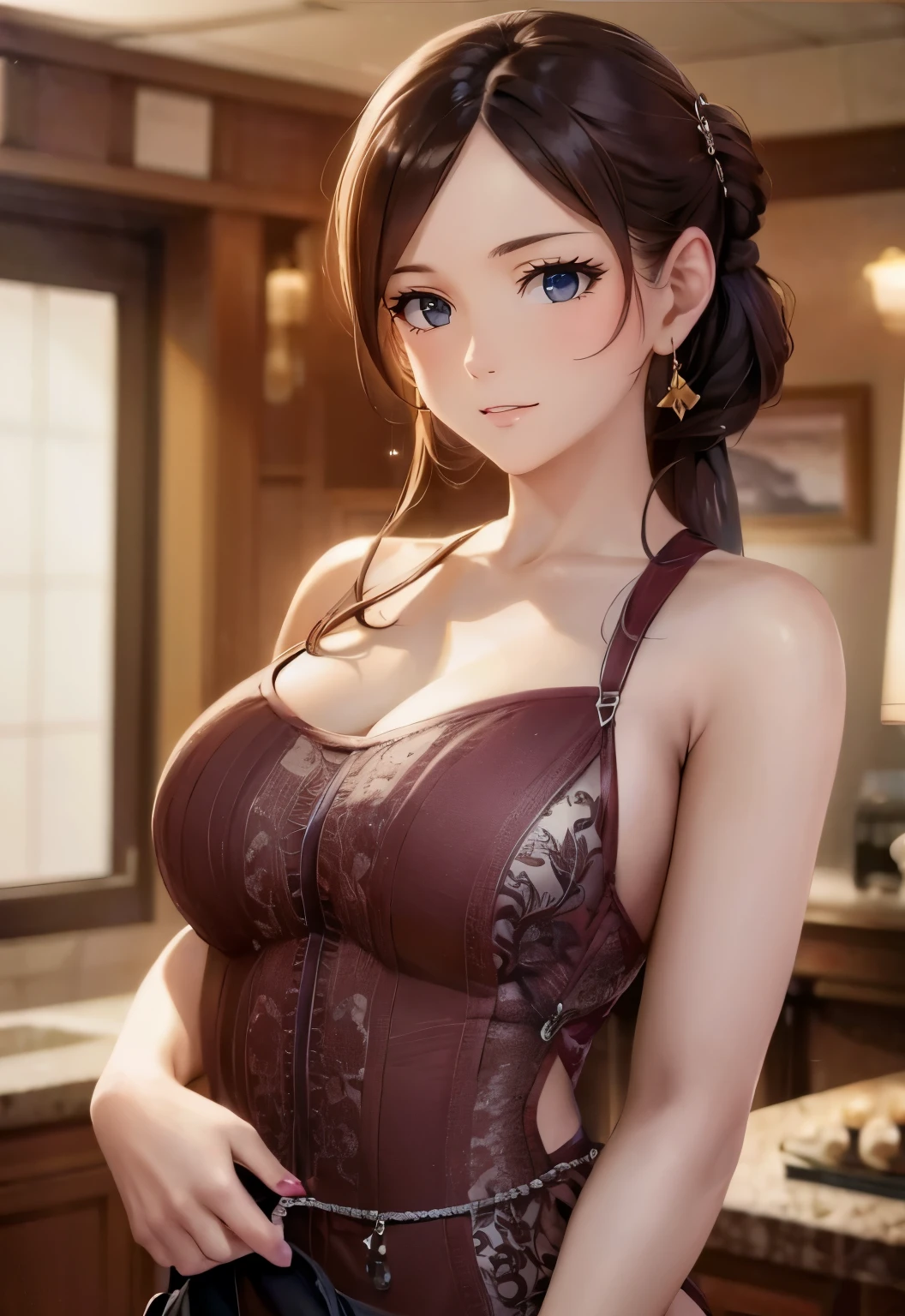 Beautiful, Sexy lady, beauty smile, blush on.