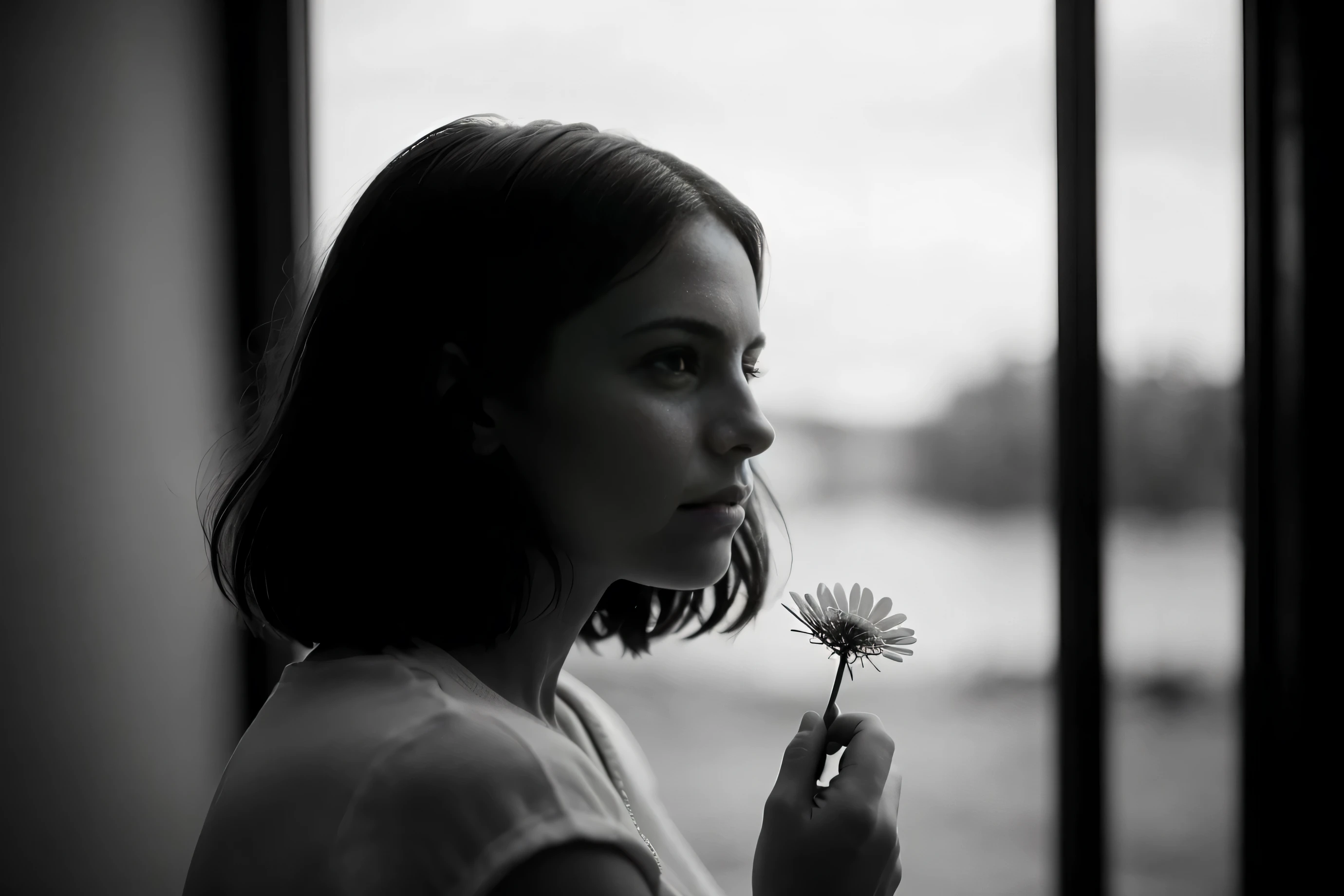 Humanistic Photography,A girl holding a small white flower,emotion,35 mm,
Sebastiao Salgado,Hasselblad X1D,Peter。Lindbergh,(masterpiece,top quality,
best quality,official art,Beautiful and aesthetic:1.2)