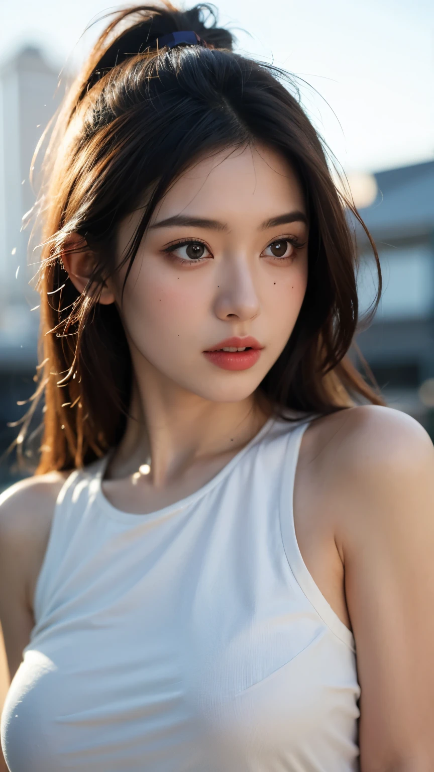 1 girl, depth oF Field, First-person view, F/1.8, 135mm, nikon, UHD, retina, masterpiece, accurate, anatomically correct, textured skin, super detail, high details, high quality, best quality, mackerel, 1080p, HD, 4K, 8 thousand, big bust