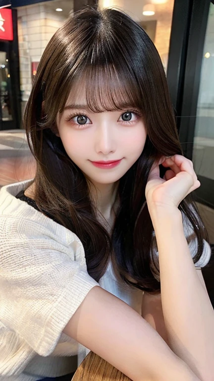 table top, highest quality, shape, Super detailed, finely, High resolution, 8k wallpaper, 完璧なダイナミックな構shape, beautiful and detailed eyes, winter dress,medium hair, small breasts, natural color lip, random sexy pose,smile,、20 year old girl、midnight、Beautiful and dense face、perfect and beautiful face,Big eyes、Raw photo、Spread your arms and legs wide、Express your best mood with your whole body、beautiful and detailed eyes、small face、beautiful duplex、slim face and style,blur the background