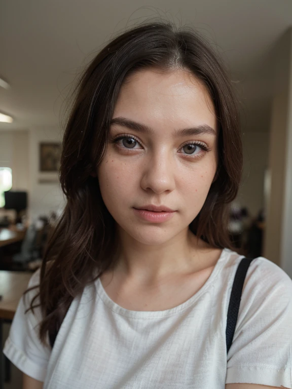((1girl)), Solo, (((Very detailed face)))), ((Very detailed eyes and face)))), detailed full body salesteam, wearing simple yet chic clothes, in her workplace, extremely detailed, --style raw --s 750 --v 5.2(best quality)), ((masterpiece)), (detailed),