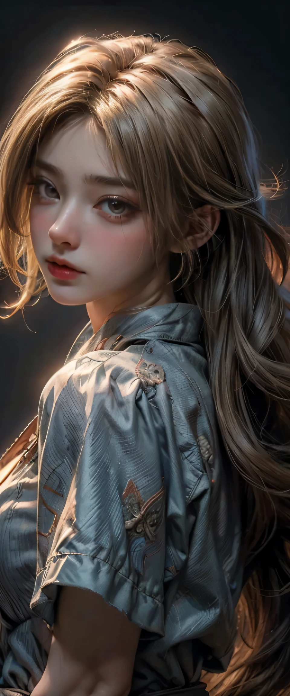 ((Masterpiece, Highest quality, Highest picture quality, high resolution, realistic, raw photos, 8k)), retro games, Nintendo, Sega, Namco, Capcom,Long blonde hair, blue eyes