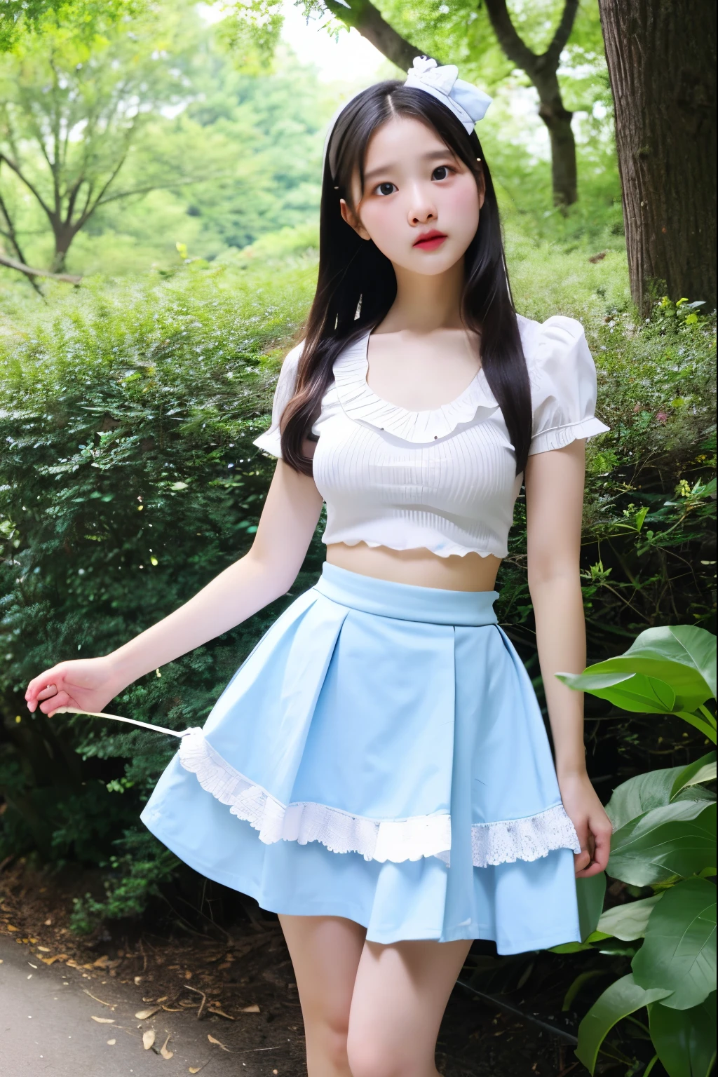 {girl baby face} [Skirt flip] Full body Lolita Fluttery skirt Maid Beautiful breasts A cup 