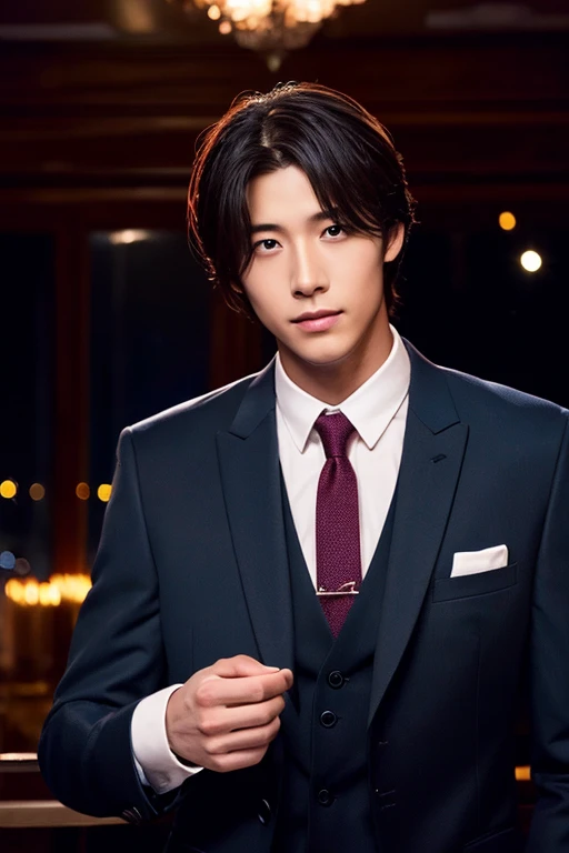 host club、Handsome guy、suit、night